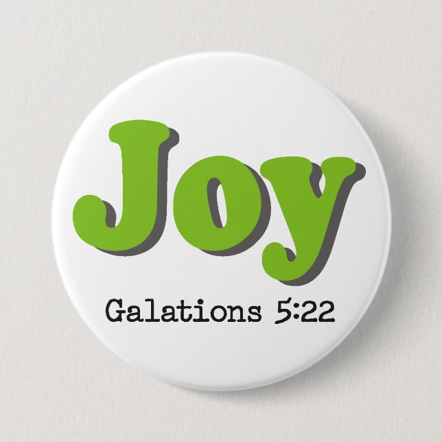 Badge Rond 7,6 Cm Fruit de l'Esprit Saint ~ Joie ~ (Devant)