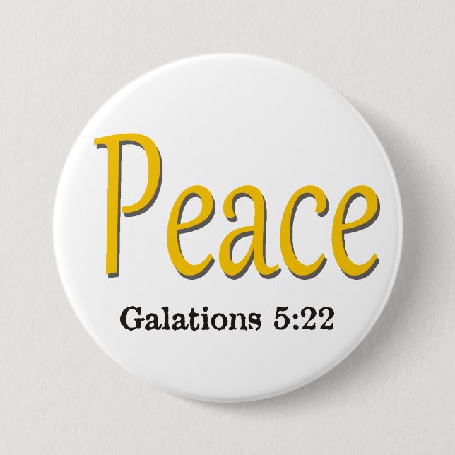 Badge Rond 7,6 Cm Fruit de l'Esprit Saint ~ Paix ~ (Devant)