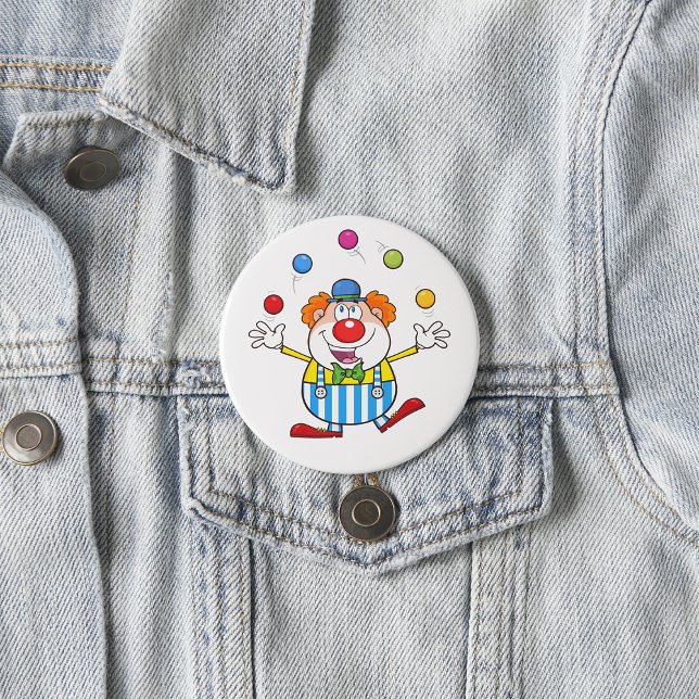 Badge Rond 7,6 Cm Fun Circus Clown Jongler des balles (Créateur téléchargé)