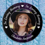 Badge Rond 7,6 Cm Funérailles Mémoire d'amour Photo Mémorial en marb<br><div class="desc">Honore ton bien-aimé avec un bouton de funérailles photo mémorial personnalisé. Ce bouton funéraire unique pour garder un souvenir est le cadeau idéal pour vous, votre famille ou vos amis pour rendre hommage à votre être aimé. Nous espérons que votre bouton commémoratif vous apportera paix, joie et bons souvenirs. Citation...</div>