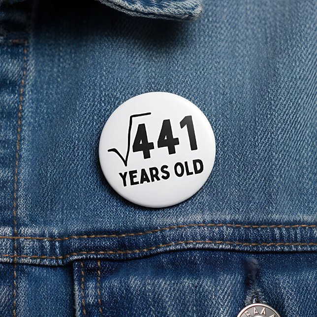 Badge Rond 7,6 Cm Funny Math 21e anniversaire (Créateur téléchargé)