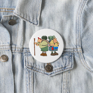 Badge Rond 7,6 Cm Funny Randonneurs Outdoor Adventure Camping Humour