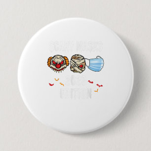 Badge Rond 7,6 Cm Funny Scary Mask 2020 Edition Halloween