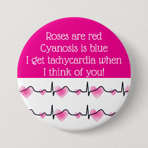 Badge Rond 7,6 Cm Funny Valentine's Day Nurse Doctor Button