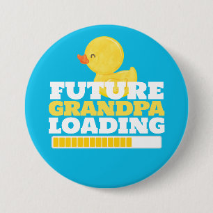 Badge Rond 7,6 Cm Futur grand-père Chargement Baby shower canard