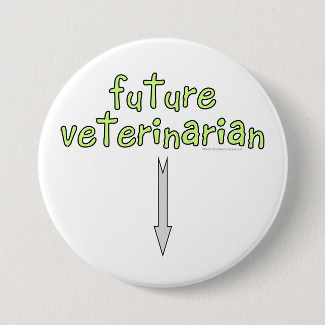 Badge Rond 7,6 Cm futur vétérinaire (Devant)