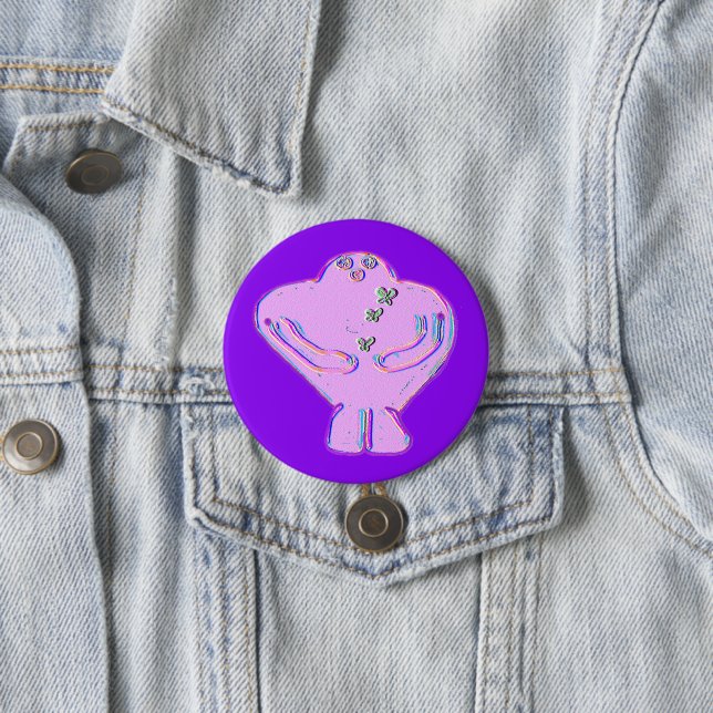 Badge Rond 7,6 Cm Gadol le Golem (En situation)