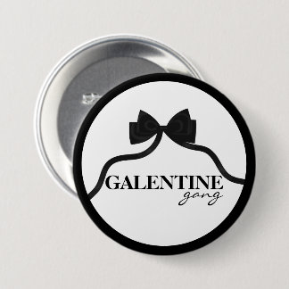 Badge Rond 7,6 Cm Gang de Galentine Ami Valentine Black Bow