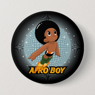 Badge Rond 7,6 Cm Garçon d'Afro