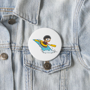 Badge Rond 7,6 Cm Garçon Rafting Les Rapids