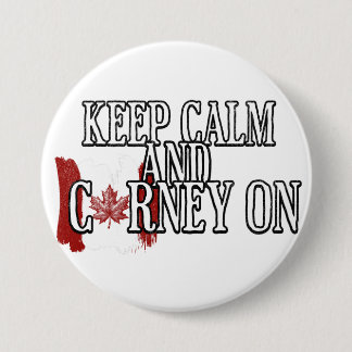 Badge Rond 7,6 Cm Gardez votre calme et continuez avec Carney