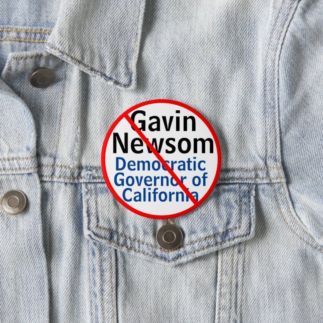 Badge Rond 7,6 Cm Gavin Newsom démocrate Gouverneur CA (En situation)