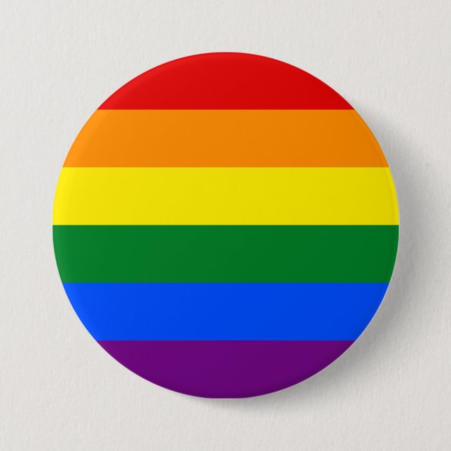 Badge Rond 7,6 Cm GAY PRIDE lesbien LGBT Rainbow (Devant)