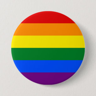 Badge Rond 7,6 Cm GAY PRIDE lesbien LGBT Rainbow