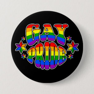 BADGE ROND 7,6 CM GAY PRIDE : LGBT