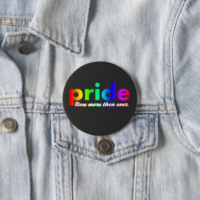 Badge Rond 7,6 Cm Gay pride maintenant Plus que jamais (En situation)
