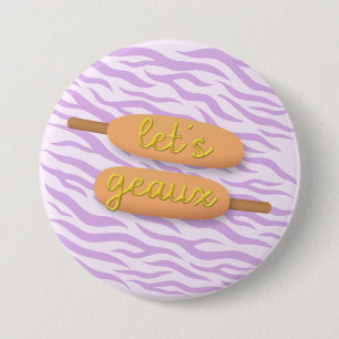 Badge Rond 7,6 Cm Geaux Corndog Pin - LSU Game Day
