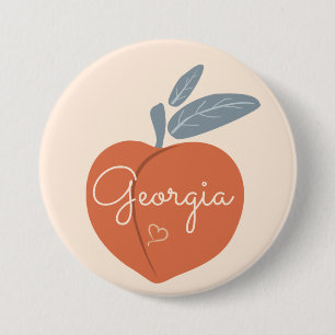 Badge Rond 7,6 Cm Georgia Peach