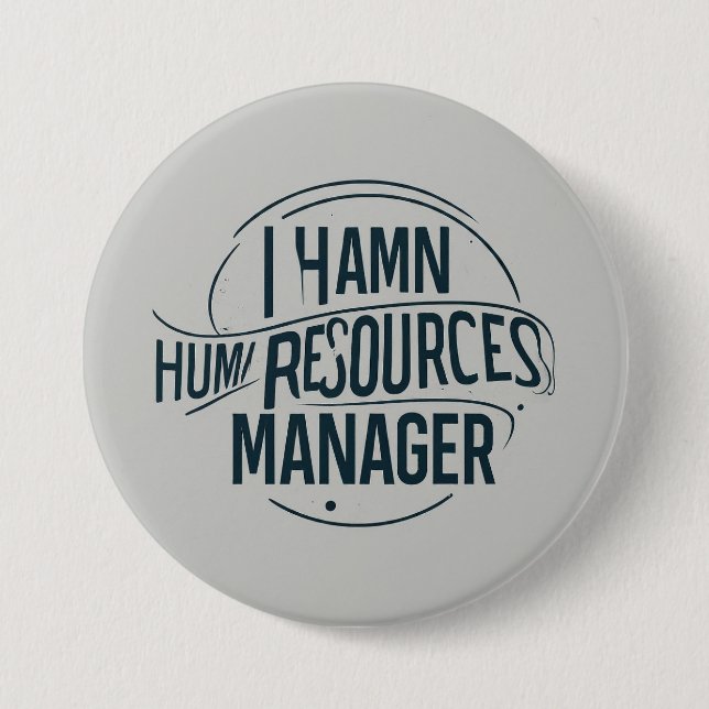 Badge Rond 7,6 Cm Gestionnaire des ressources humaines professionnel (Devant)