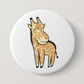 Badge Rond 7,6 Cm Girafe de Chibi