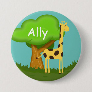 Badge Rond 7,6 Cm Girafe mignonne