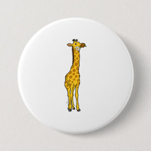 Badge Rond 7,6 Cm Girafe with Daisy
