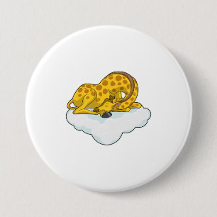 Badge Rond 7,6 Cm Giraffe