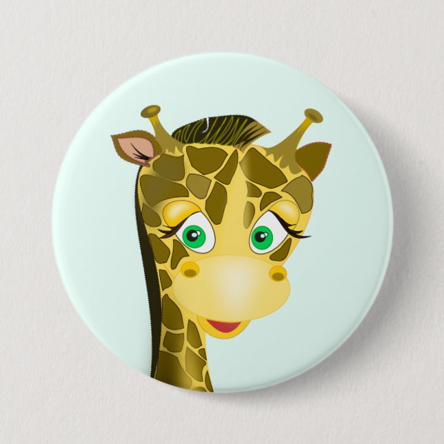 Badge Rond 7,6 Cm Giraffe Bébé mignonne (Devant)