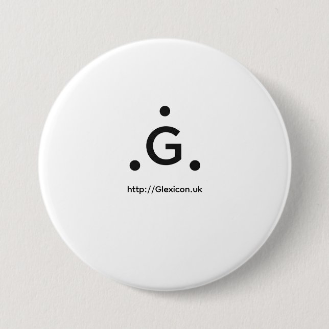 Badge Rond 7,6 Cm Glexicon Royaume-Uni (Devant)