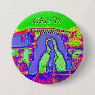 Badge Rond 7,6 Cm Gloire vers Guadalupe