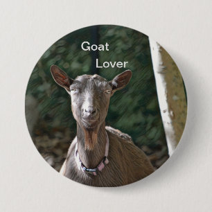 Badge Rond 7,6 Cm Goat Lover