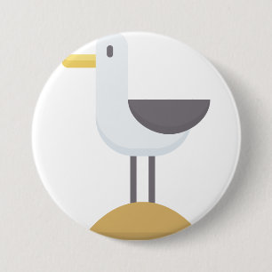 Badge Rond 7,6 Cm goéland