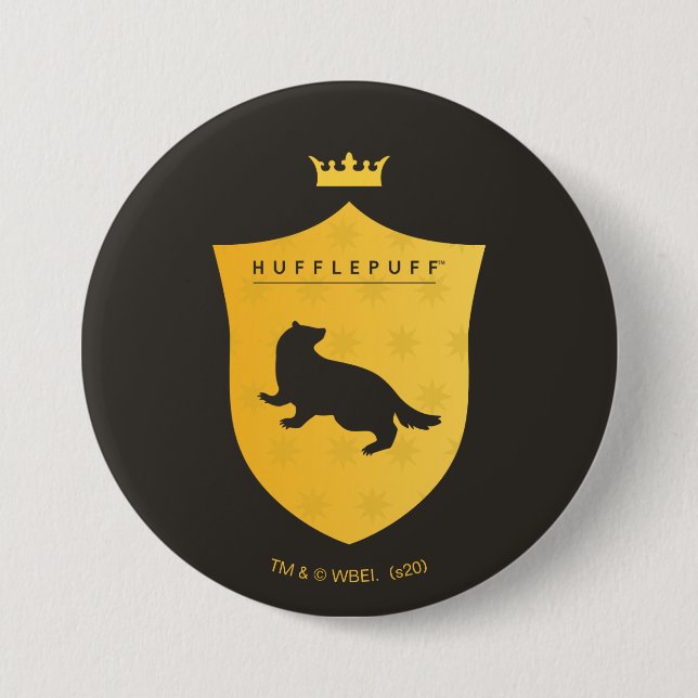 Badge Rond 7,6 Cm Gold HUFFLEPUFF™ Cimetière couronné (Devant)