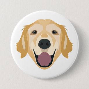 Badge Rond 7,6 Cm Golden retriever d'illustration