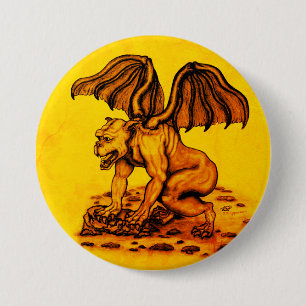 Badge Rond 7,6 Cm Golem Gargoyle