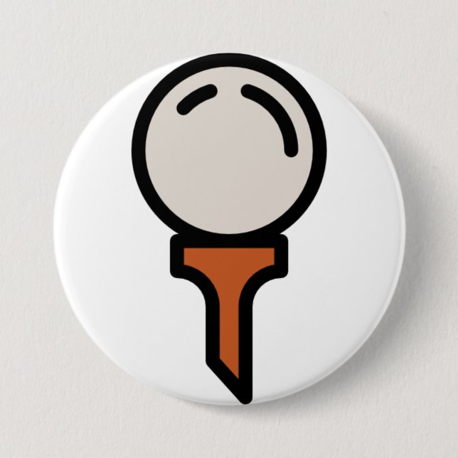 Badge Rond 7,6 Cm golf (Devant)