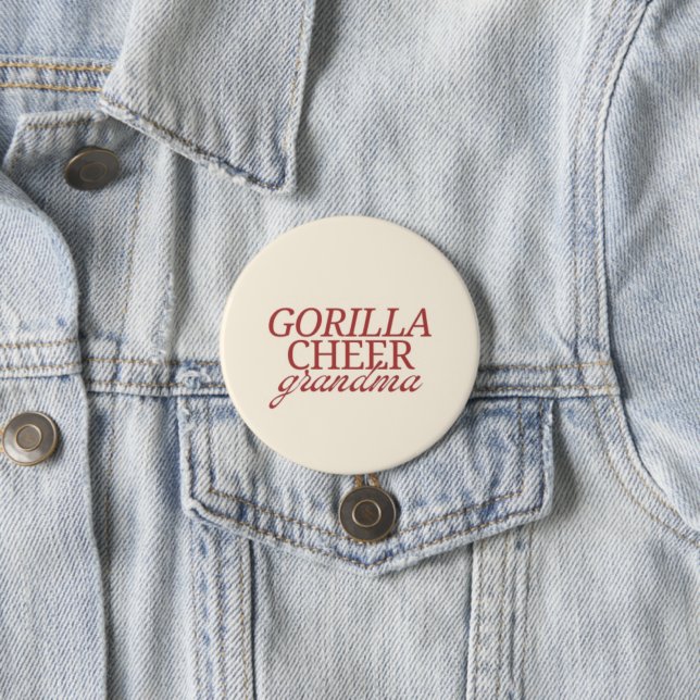 Badge Rond 7,6 Cm Gorilla Cheer Grand-mère (En situation)