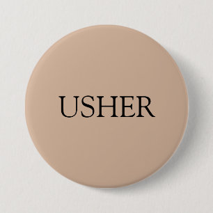 Badge Rond 7,6 Cm goupille ronde de 3inch Usher