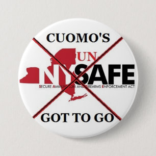Badge Rond 7,6 Cm Goupille SÛRE de cuomo d'ACTE de l'abrogation NY