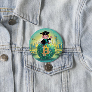 Badge Rond 7,6 Cm Graduation Bitcoin