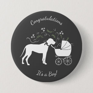 Badge Rond 7,6 Cm Grand Baby shower Dane
