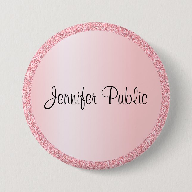 Badge Rond 7,6 Cm Grand bouton Personnalisé Monogram Modèle tendance (Devant)