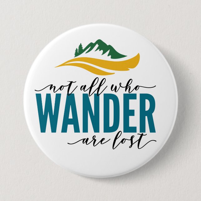 Badge Rond 7,6 Cm Grand bouton rond de 3 pouces Wander Outdoors (Devant)