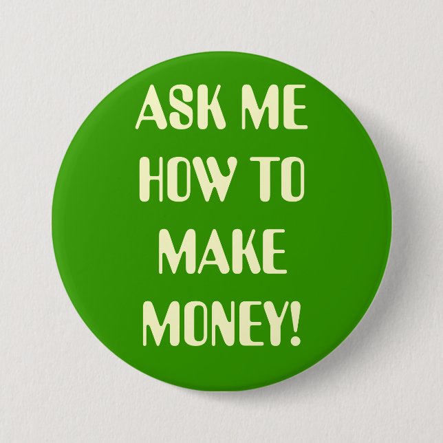 Badge Rond 7,6 Cm Grand DEMANDEZ-MOI COMMENT bouton (Devant)