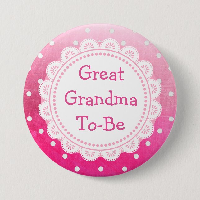 Badge Rond 7,6 Cm Grand grand-mère à être Baby shower bouton (Devant)