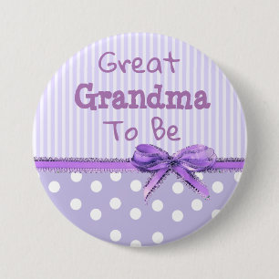 Badge Rond 7,6 Cm Grand grand-mère à être Baby shower Bouton : Bow p