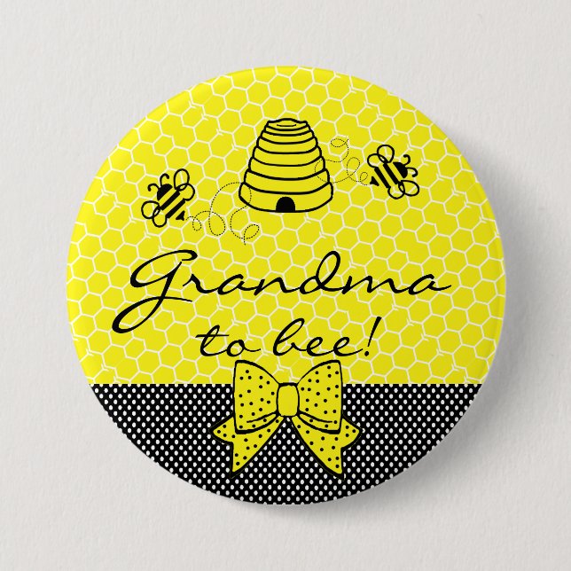 Badge Rond 7,6 Cm Grand-maman à être abeille (Devant)