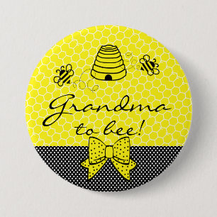 Badge Rond 7,6 Cm Grand-maman à être abeille