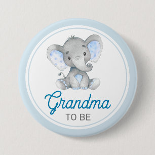 Badge Rond 7,6 Cm Grand-maman à être nouvel éléphant de douche d