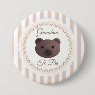 Badge Rond 7,6 Cm Grand-mère à être bouton Ours Woodlands Thème